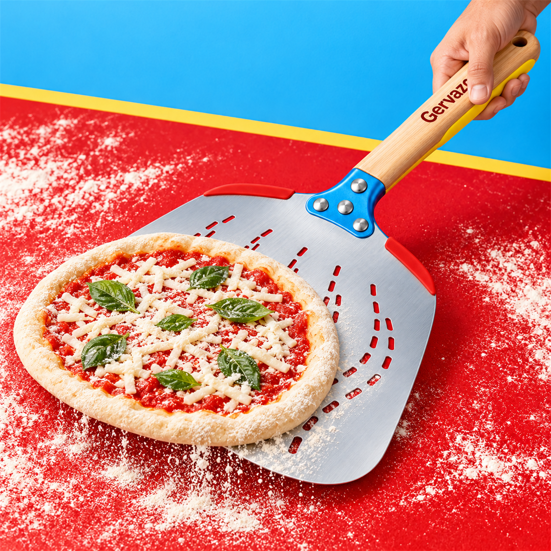 Gervazo Airflow Perforated Pizza Peel main pizza tool view