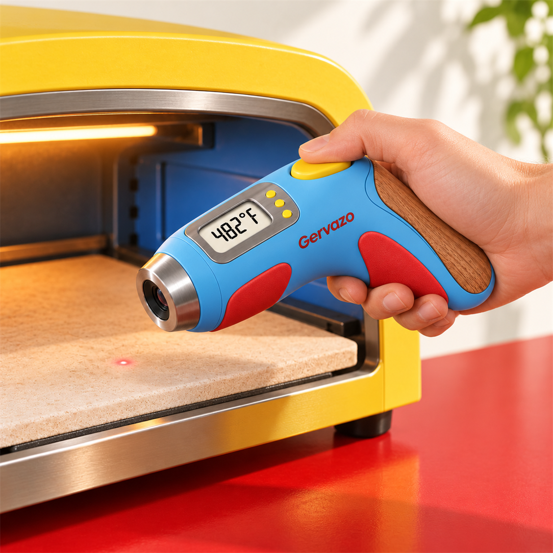 Gervazo QuickRead Infrared Thermometer detail and in-use view